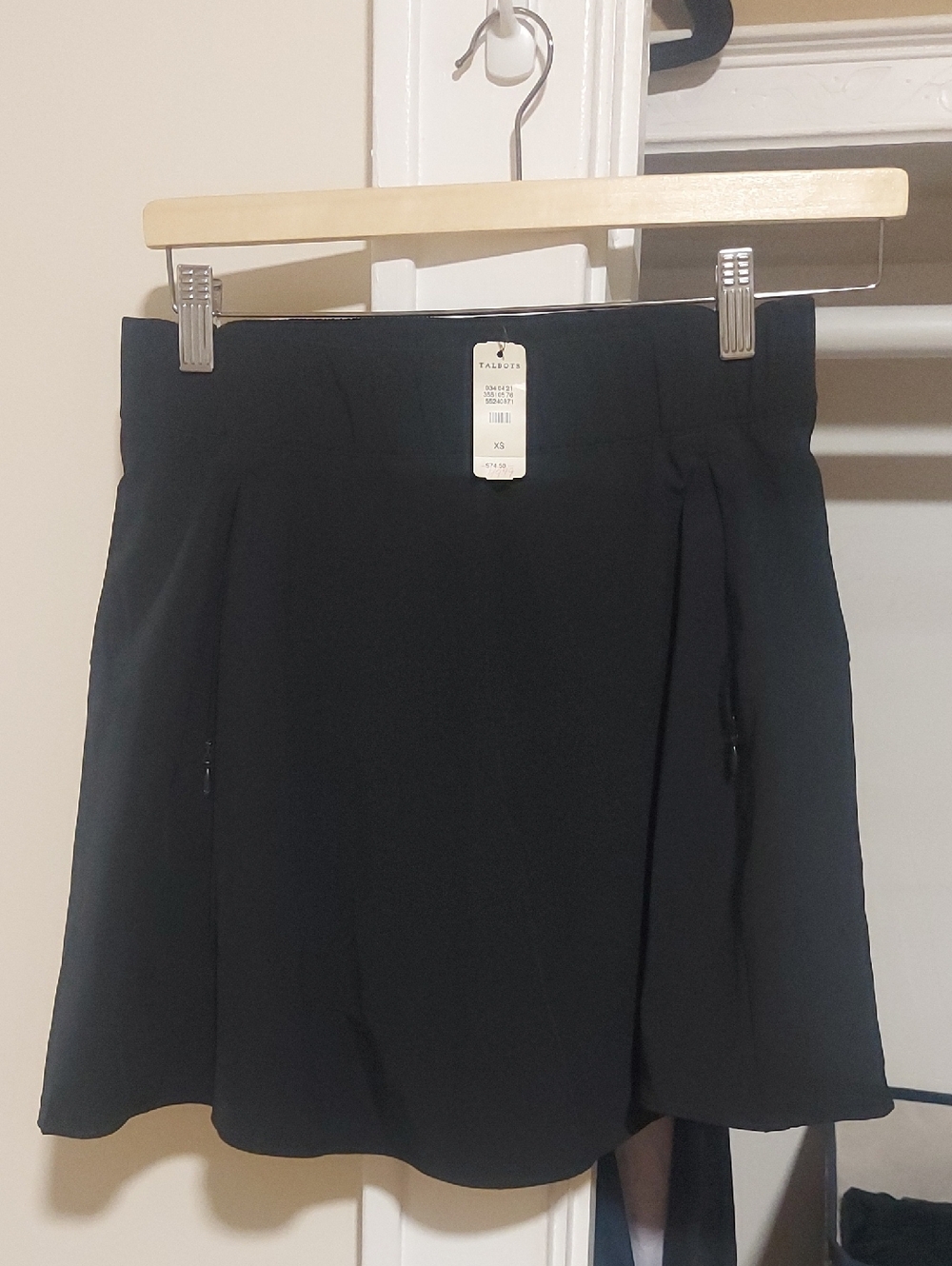 Talbots Black Flared Skirt with Pockets